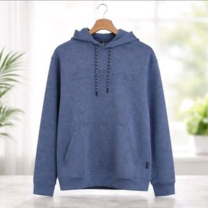Quiksilver Men's Heather Slate Pullover Hoodie in Blue-Gray